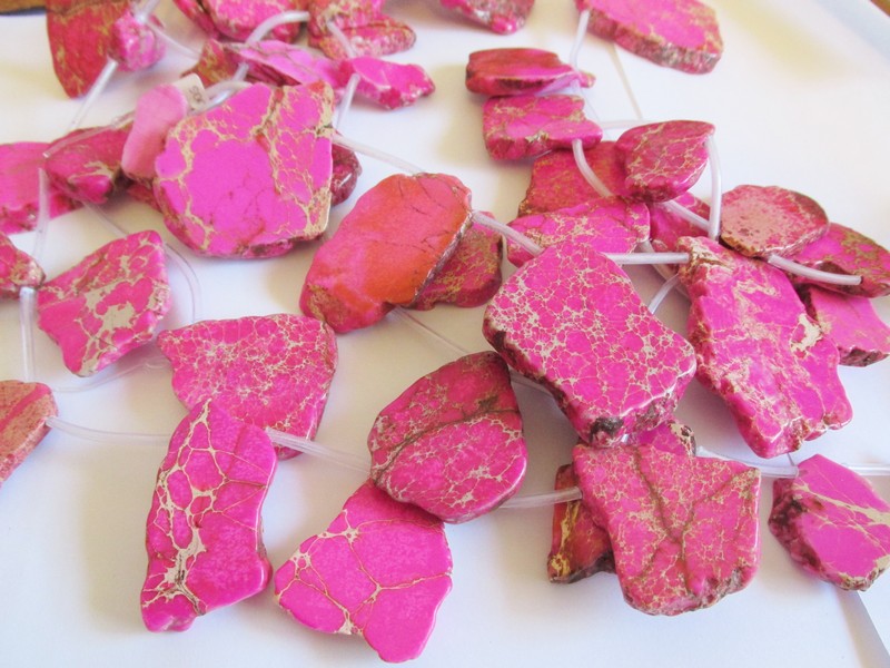 (image for) Pink slab graduated beads #tu1091-14